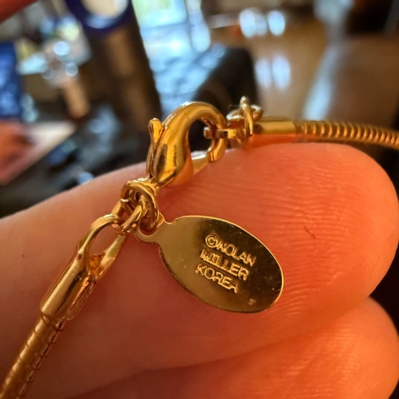 Nolan Miller Vintage Gold Heart Pendant Necklace w CZ stones - Picture 3 of 4